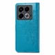 Чехол Vintage для Infinix Note 40 / X6853 книжка кожа PU с визитницей голубой - изображение 5