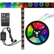 LED Лента світодіодна 5 м SMD 5050 RGB з пультом та блоком живлення 220 - зображення 1