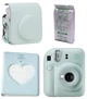 Набор Fujifilm INSTAX Mini 12 Mint Green зеленая фотокамера мгновенной печати / картридж 10 фото / чехол мятный / фотоальбом сердце 64 фото - изображение 1
