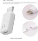 Аудіоконвертер перехідник для навушників Lightning - Type C White - изображение 6