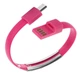Кабель-браслет Value USB 2.0 - microUSB 0.2 м Розовый (S0608) - изображение 1