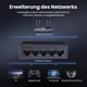 Мережевий комутатор UGREEN CM833 5-Port Gigabit Ethernet Switch LAN для маршрутизатора, концентратора локальної мережі, повний/напівдуплекс Plug and Play Black (35492) - зображення 6