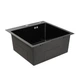 Кухонная мойка Lidz Brush H5050B PVD черная квадратная 3/1 мм (LDH5050GPVD3008) Black с дозатором и корзинкой - изображение 4