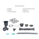 Мойка кухонная с дозатором и корзинкой Lidz H7849R 3.0/1.0 мм с крылом нержавеющая сталь - изображение 8