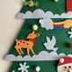 Елка из фетра стильная, новогодний подарок на стену с игрушками + Led гирлянда - изображение 6