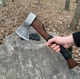 Подарочный набор в деревянном кейсе Скиф топор ручной работы с подставкой - изображение 5