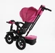 Детский трехколесный велосипед-коляска Best Trike 6088 F–701-16 со складным рулем фара музыкальная пульт розовый для девочки - изображение 3