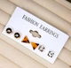 Сережки біжутерія комплект 3 одиниці цвяшки FASHION EARRINGS - зображення 7