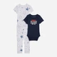 Детский летний комплект (боди 2 шт + штанишки) для мальчика Tommy Hilfiger 767841109 80 см Разноцветный (1159819935) - изображение 1