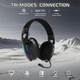 Геймерська бездротова (Bluetooth + 2,4G) гарнітура Attack Shark L90 RGB, 7.1 PC/PS4/PS5/Switch/Xbox (вага 215 гр) Black/ЧОРНІ (L90B) - изображение 2