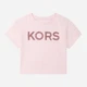 Подростковая укороченная футболка для девочки Michael Kors 831935362 146 см Розовая (1159819793) - изображение 1