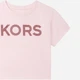 Подростковая укороченная футболка для девочки Michael Kors 831935362 146 см Розовая (1159819793) - изображение 3