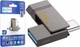 USB Флеш накопитель Hoco UD14 Clever USB3.2 TypeC mini flash drive (USB-A/TypeC) 128GB Metal Grey (38599) - изображение 1