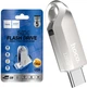 USB Флеш накопитель Hoco UD8 Smart TypeC USB drive 2в1 (USB-A/TypeC) 128GB Silver (38567) - изображение 1