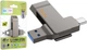 USB Флеш накопитель Hoco UD15 Clever USB3.2 TypeC flash drive (USB-A/TypeC) 256GB Metal Grey (38613) - изображение 1