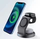 Магнітна зарядна док-станція Let's Charge зарядний пристрій 3в1 для iPhone / Airpods / Apple Watch, чорний "S" (94476748) - зображення 7