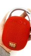 Колонка бездротова, T&G, Bluetooth, з плеєром, об'ємний звук, радіо, баси, підсвічування, Червоний - зображення 2