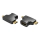 Перехідник Vention 2 в 1 Mini HDMI / Micro HDMI - HDMI двонаправлений 4K 30Гц / 1080p 60Гц Чорний (AGFB0) - зображення 1