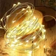 Светодиодная гирлянда "Роса" на батарейках, 2м, статический режим, 20 LED, IP44, Теплый белый - изображение 10