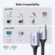 Кабель UGREEN HD165 удлинитель HDMI 2.1 4K 120HZ 8K 60HZ 17cm (6941876215188) - изображение 2