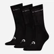 Набор мужских носков высоких хлопковых HEAD Elements All Sports Crew 3P 701229008-001 43-46 3 пары Черный (8720245772228) - изображение 1