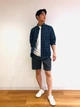 Шорты хлопковые короткие мужские Uniqlo 334881849 2XL Серые (1159816580) - изображение 7
