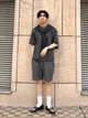 Шорты хлопковые короткие мужские Uniqlo 334881849 2XL Серые (1159816580) - изображение 12