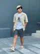 Шорты хлопковые короткие мужские Uniqlo 334881849 2XL Серые (1159816580) - изображение 13