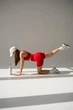 Спортивный женский костюм KG для йоги и фитнеса (топ с перекрестной спинкой + шорты пуш-ап) Бесшовный Однотонный Push Up Premium XS-S Красный (KG07THS) - изображение 9