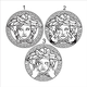 Наклейка на Авто / Мото / Витрину на Стекло Кузов " Версаче логотип - Versace logo - ТИП5 " белый цвет - изображение 2