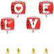 Фольгированный Шар Куб LOVE 55см (22") Красный - изображение 3