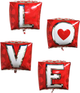 Фольгированный Шар Куб LOVE 55см (22") Красный - изображение 5
