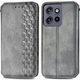 Чохол Deexe Rhombus Wallet для Motorola Edge 50 Neo / Edge 60 Neo - Grey - зображення 1