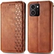 Чехол Deexe Rhombus Wallet для HMD Skyline - Brown - изображение 1