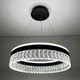 Люстра светодиодная подвесная LUMINARIA CARINA 90W R BLACK/CLEAR 500/1200 APP 220V IP20, LED светильник с пультом ДУ - изображение 2