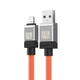Кабель USB-A на Lightning з підсвічуванням Baseus CoolPlay Series Fast Charging (1m, 2.4A, 480 Mbps). Orange - зображення 3