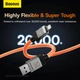 Кабель USB-A на Lightning з підсвічуванням Baseus CoolPlay Series Fast Charging (1m, 2.4A, 480 Mbps). Orange - зображення 7
