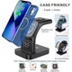 Беспроводная универсальная зарядная станция 5 в 1 Earldom ET-WC37 15W для iPhone AirPods Apple Watch и подсветкой MagSafe Black - изображение 2