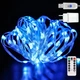 Светодиодная гирлянда нить "Роса Люкс" 10м с пультом, от USB и сети 220V, 100 LED, 8 режимов, IP65, Синий - изображение 1