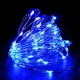 Светодиодная гирлянда нить "Роса Люкс" 10м с пультом, от USB и сети 220V, 100 LED, 8 режимов, IP65, Синий - изображение 2