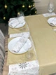 Новогодняя Водоотталкивающая Дорожка однотон 170х30 см Бежевый - изображение 5