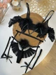 Комплект женского белья с поясом и гартерами SM2284куa Simply sexy Черный S - изображение 1