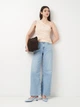 Футболка женская Zara 3067/107 XL Бежевая (03067010727058) - изображение 3
