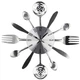 Настенные часы на кухню Spoons-forks кварцевые металлические 37 см Серебристый - изображение 1