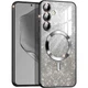 TPU чехол Delight case with MagSafe с защитными линзами на камеру для Samsung Galaxy S24 FE Черный / Black Без бренда - изображение 1