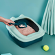 Туалет для котів з лопаткою Derby Plastic Cat Litter Box, green 43х34х20 см - зображення 1