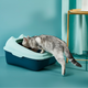 Туалет для котів з лопаткою Derby Plastic Cat Litter Box, green 43х34х20 см - зображення 4
