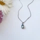 Женская серебряная цепочка-колье с подвеской Капелька с Голубым Топазом серебро 925 703кол размер 40 - 45 см - изображение 2