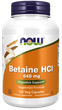Бетаїн гідрохлорид Now Foods Betaine HCL 648 мг, 120 вегетаріанських капсул (NOW-02938) - зображення 1