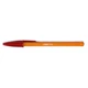 Ручка кулькова BIC Orange Оранж 0,8 мм червона, корпус оранжевий пластик - зображення 2
